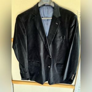 Mens cotton velvet black sportcoat. Size 52R